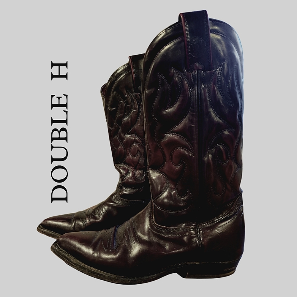 Double H Western Cowboy Boots, Made in Canada, 5 1/2